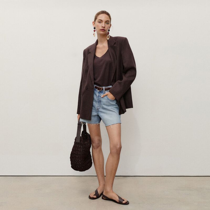 MANGO - Short Mujer Tiro alto Mango