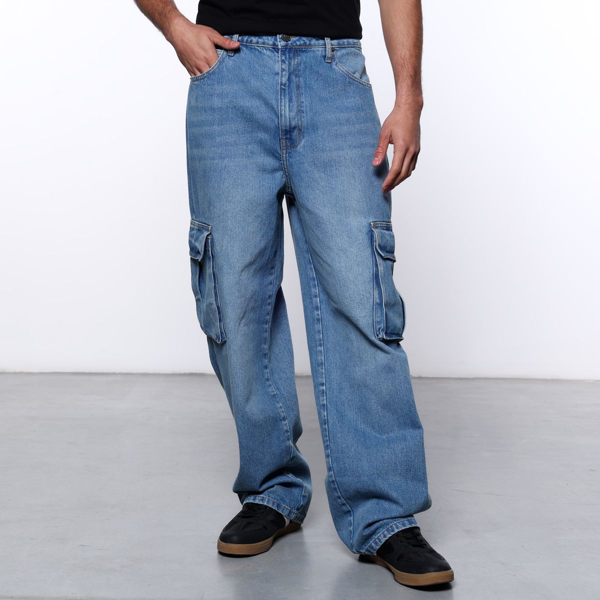 DENIMLAB - Jean Cargo Hombre Recto Denimlab