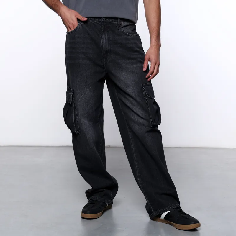 DENIMLAB - Jean Cargo Hombre Recto Denimlab
