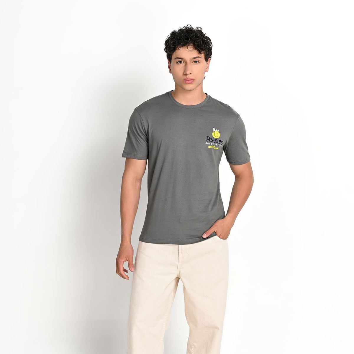 BEARCLIFF - Camiseta Hombre Manga corta con Estampado de Algodón Bearcliff