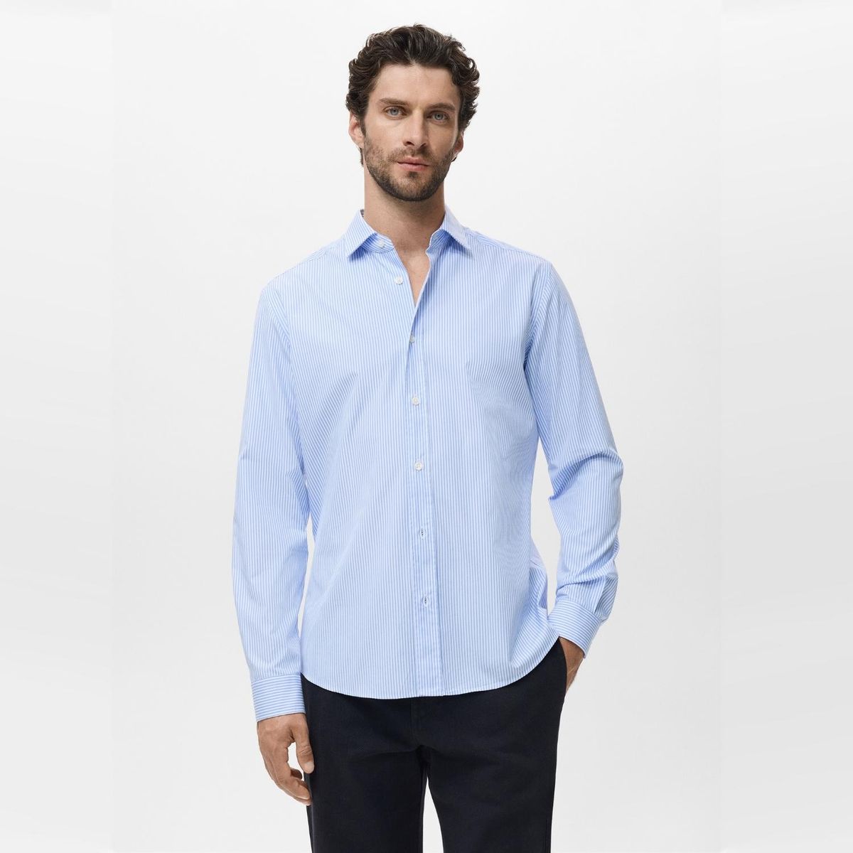 MANGO - Camisa Hombre Manga larga Mango