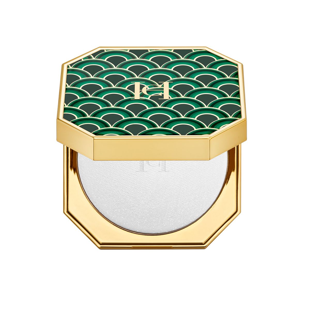 CAROLINA HERRERA - Polvo Compacto Fabulous Skin The Mattifier junto a Casegreen Waves Carolina Herrera 10g 