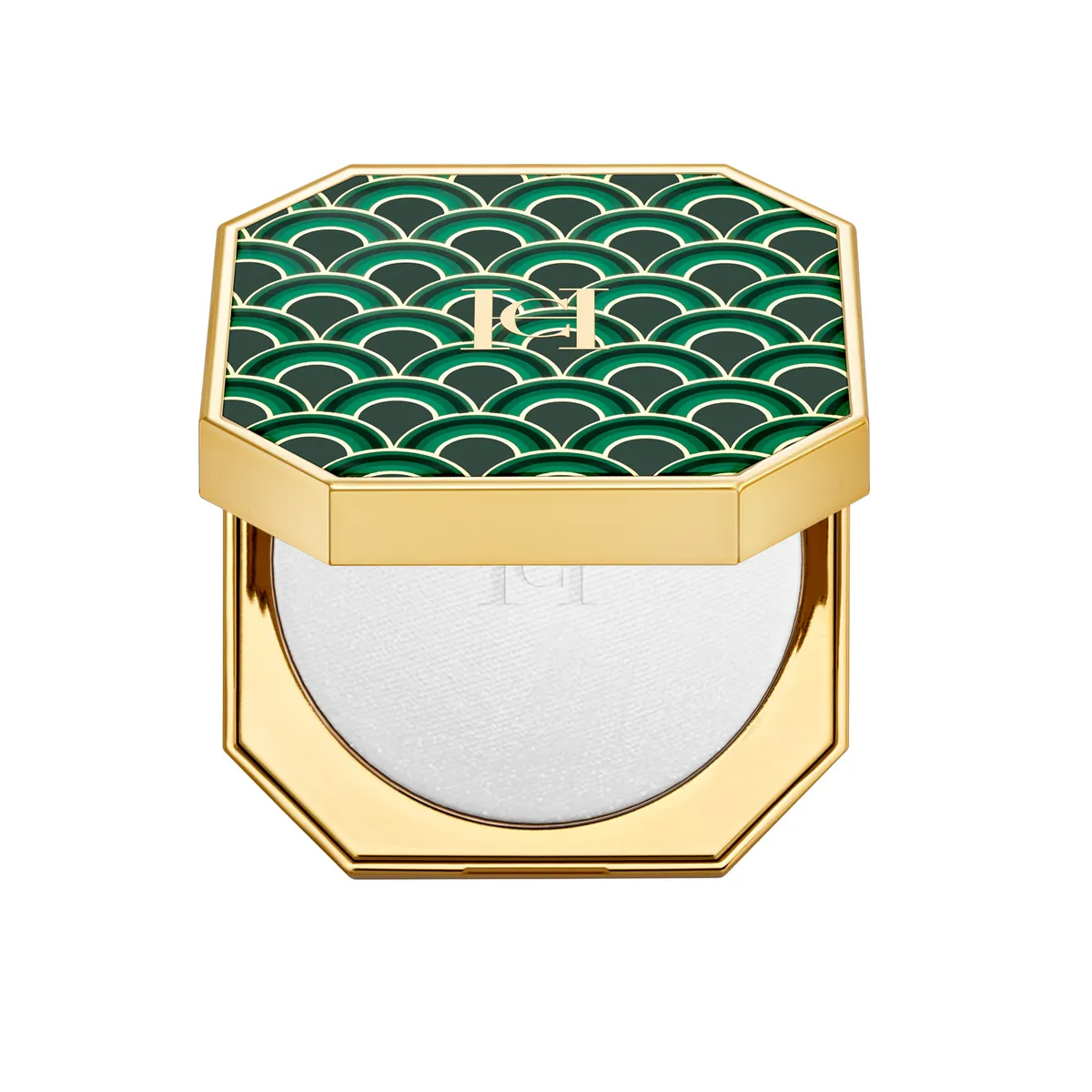 CAROLINA HERRERA - Polvo Compacto Fabulous Skin The Mattifier junto a Casegreen Waves Carolina Herrera 10g 
