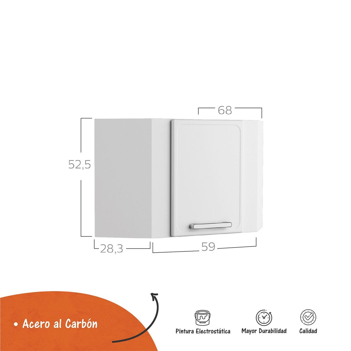 BERTOLINI - Mueble Esquinero Evid Bertolini Blanco - Mueble