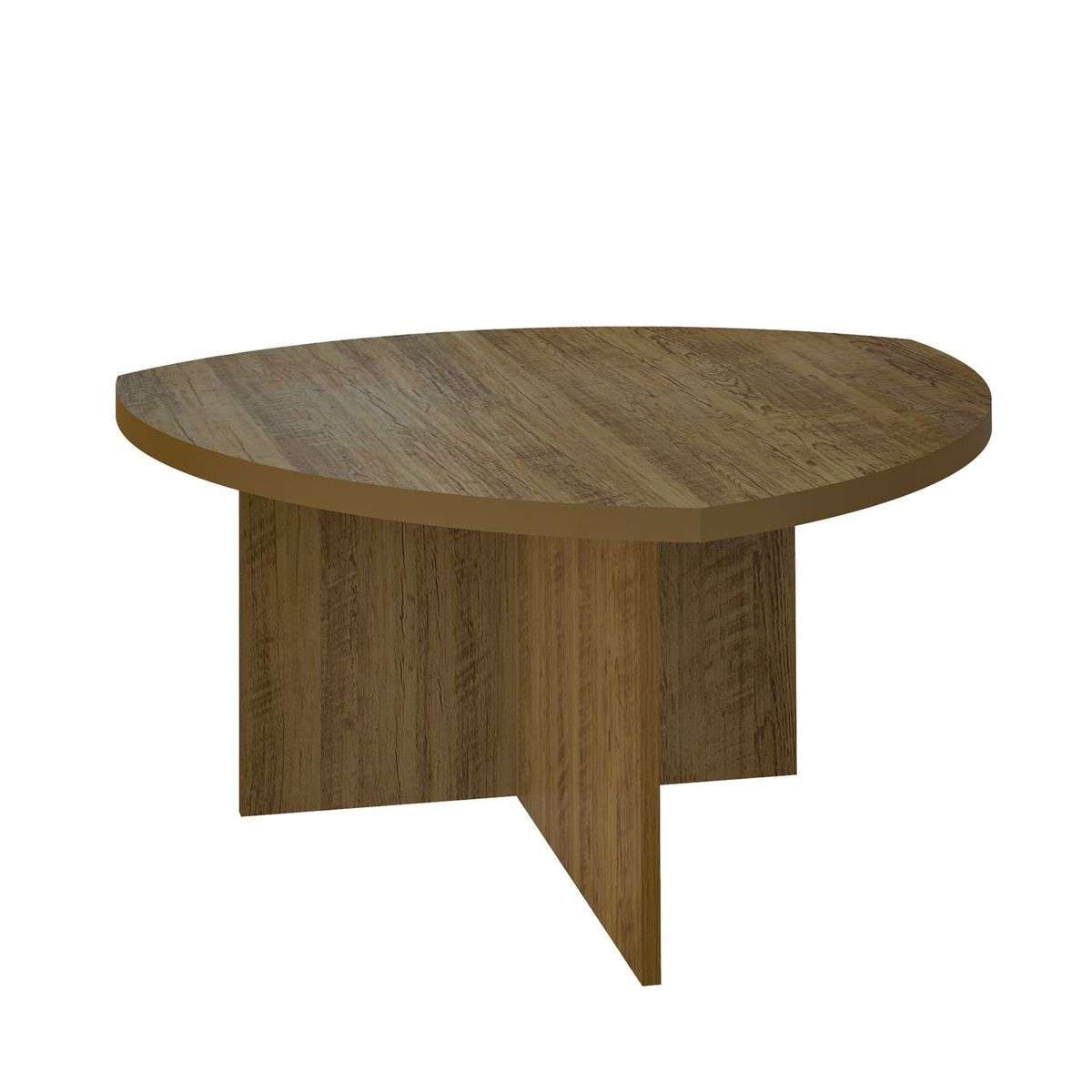 BERTOLINI - Mesa de Centro Moderna Ovalada en Aglomerado MDP  76 x 40 x 76 cm Bertolini  - Mueble