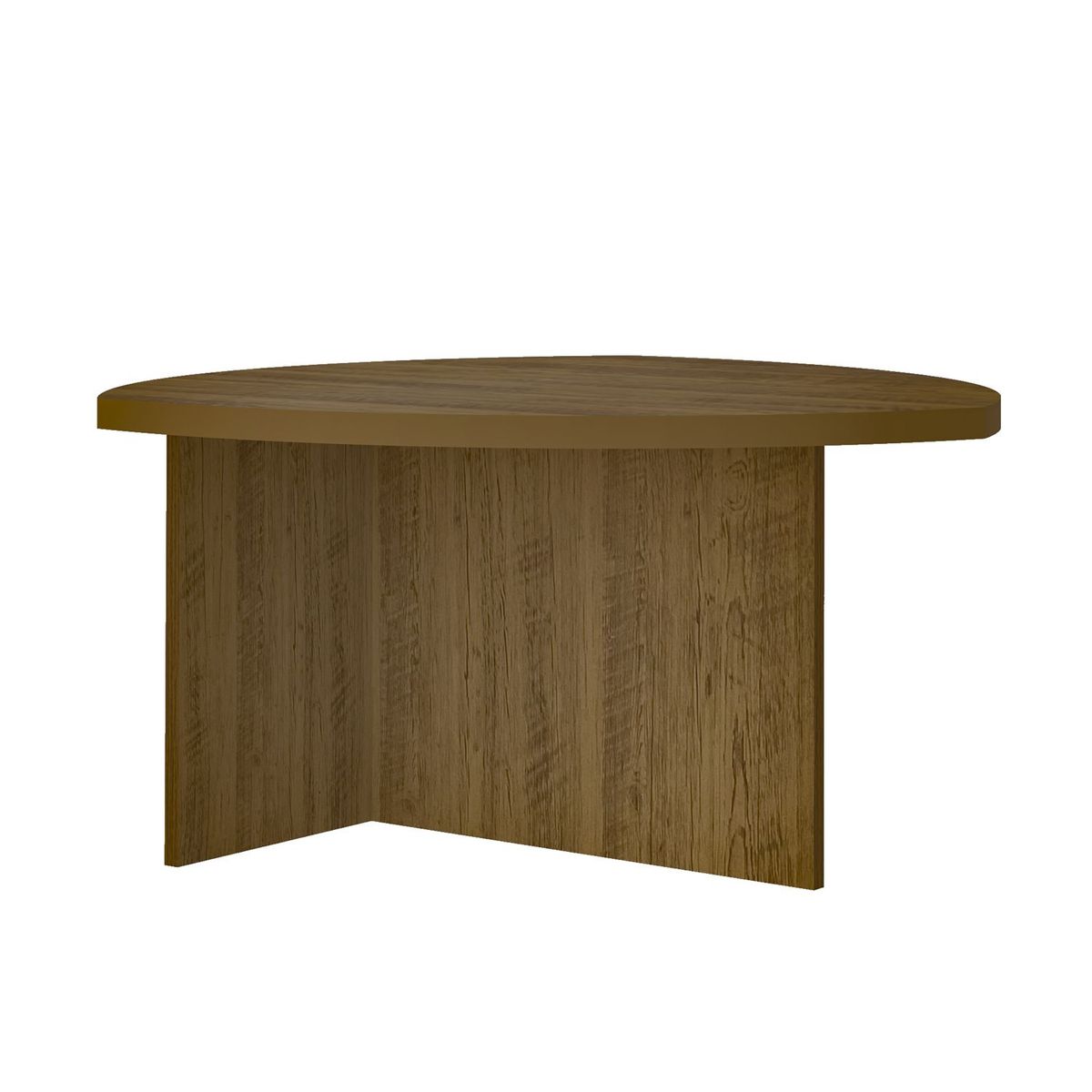 BERTOLINI - Mesa de Centro Moderna Ovalada en Aglomerado MDP  76 x 40 x 76 cm Bertolini  - Mueble