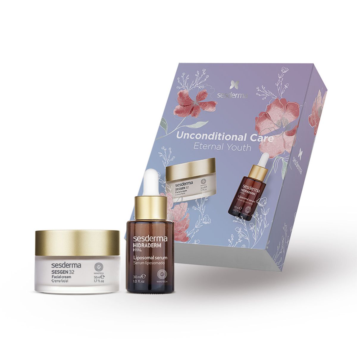 SESDERMA - Set Aceite Promoción Sesgen 32 Crema Hidraderm Hyal Serum Incluye 2 Productos