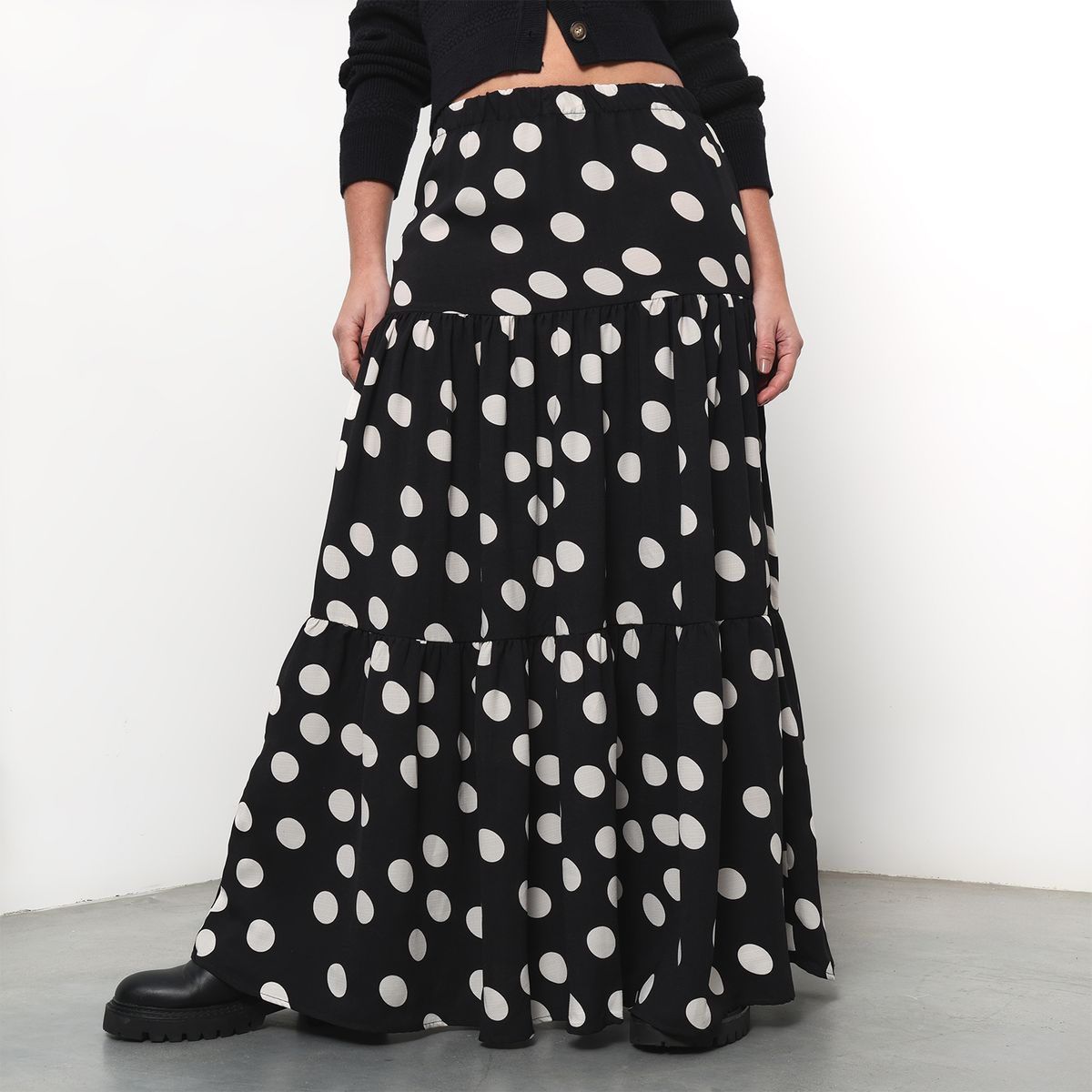 SYBILLA - Falda Maxi Mujer con Puntos Sybilla 