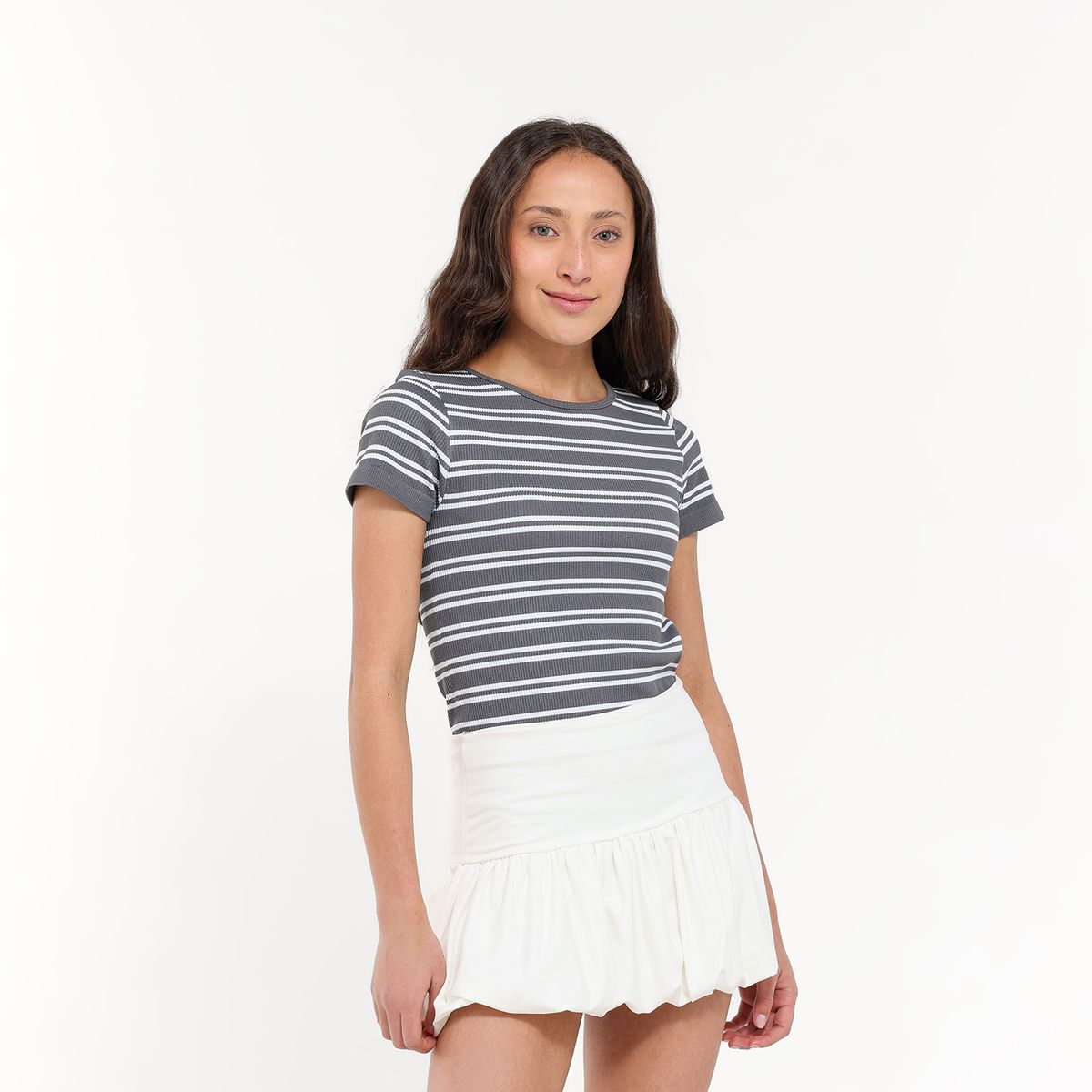 ELV - Falda para Niña Cintura elásticada de Algodón Elv