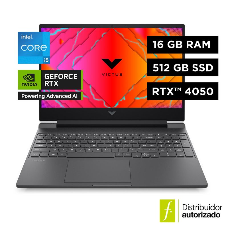 HP - Laptop Gaming VICTUS RTX¿ 4050 15-fa2013la Intel Core i5 16 GB 512 GB SSD 15.6 FHD Windows 11 Home