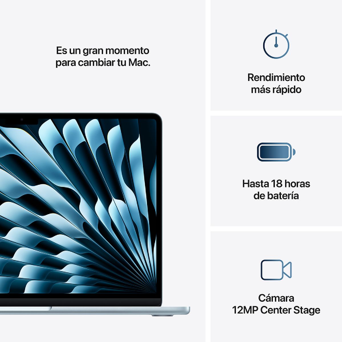 APPLE - MacBook Air: Apple M4 chip with 10-core CPU and 8-core GPU, 16GB, 256GB SSD - 13-inch Sky Blue
