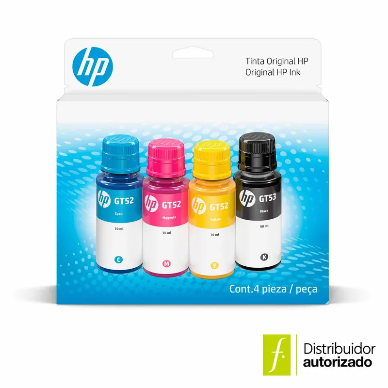 HP - Botella HP GT53 GT52 Ink Bottle Combo4 Pack