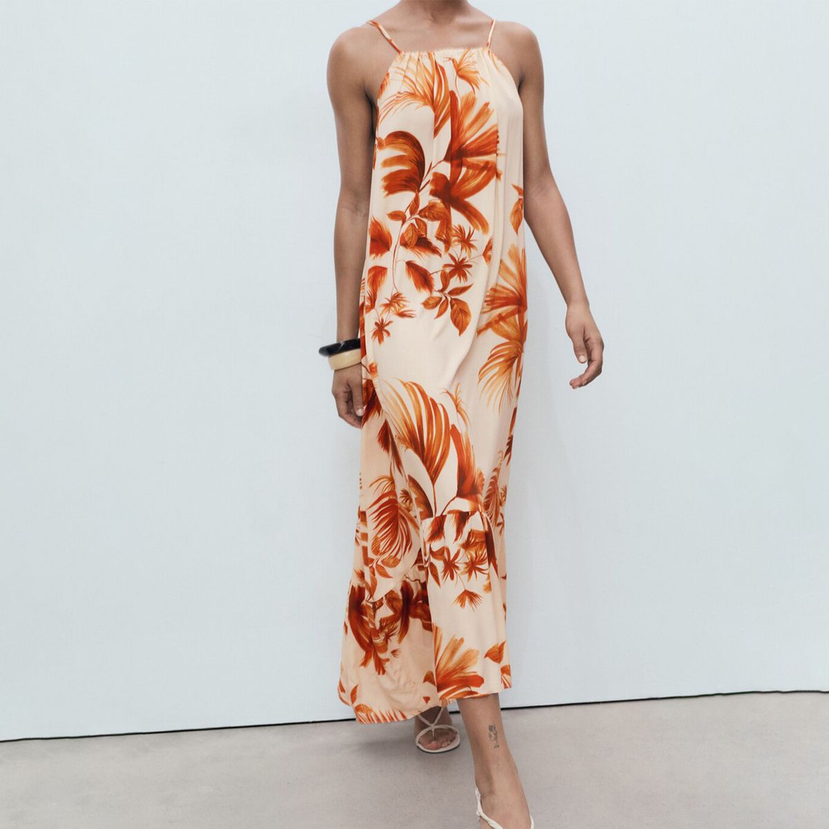 MANGO - Vestido Largo con Estampado para Mujer Mango