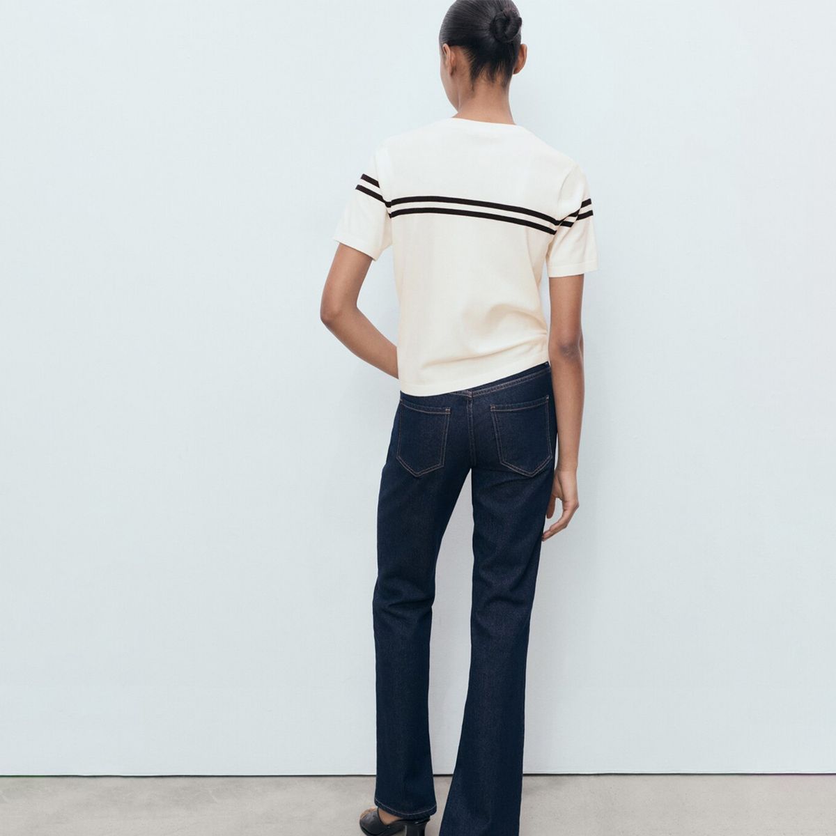 MANGO - Saco Mujer de Rayas Mango