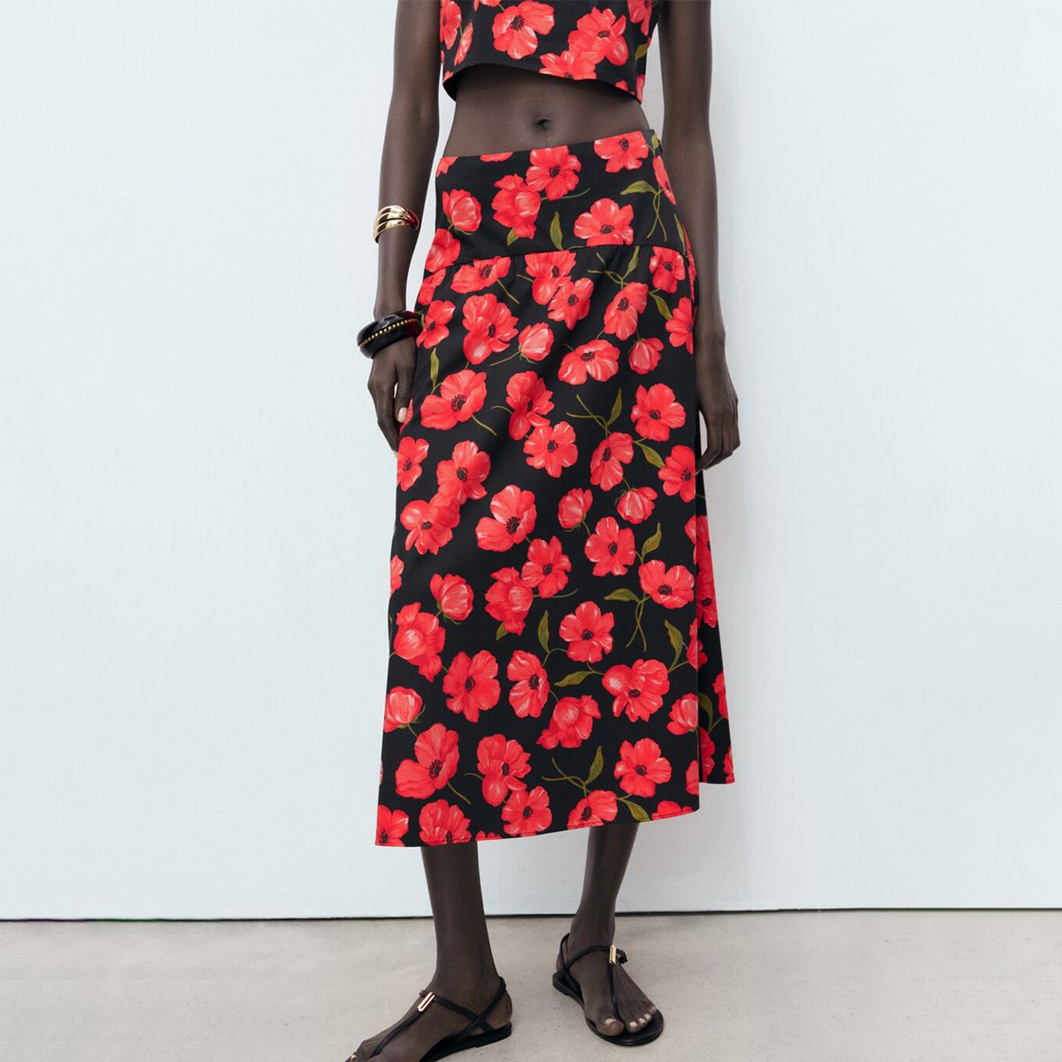 MANGO - Falda Maxi Mujer con Estampado Mango