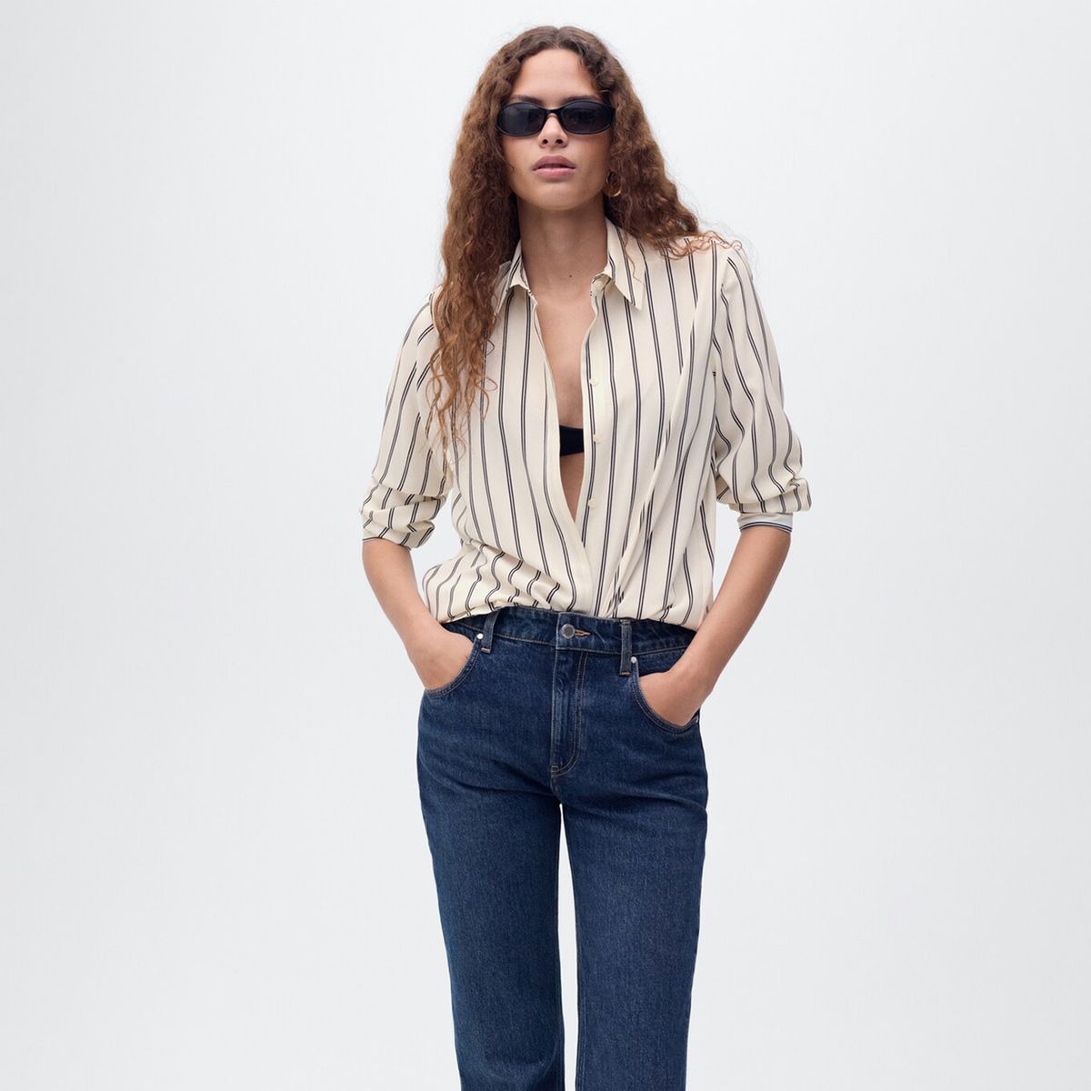 MANGO - Camisa Mujer Manga larga Mango 