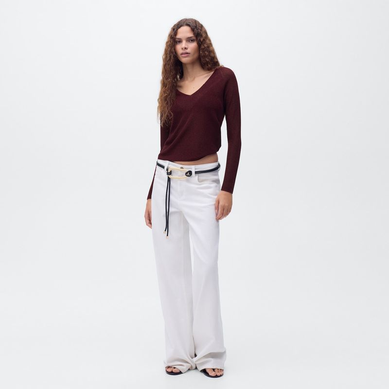 MANGO - Saco Mujer Brillante Mango