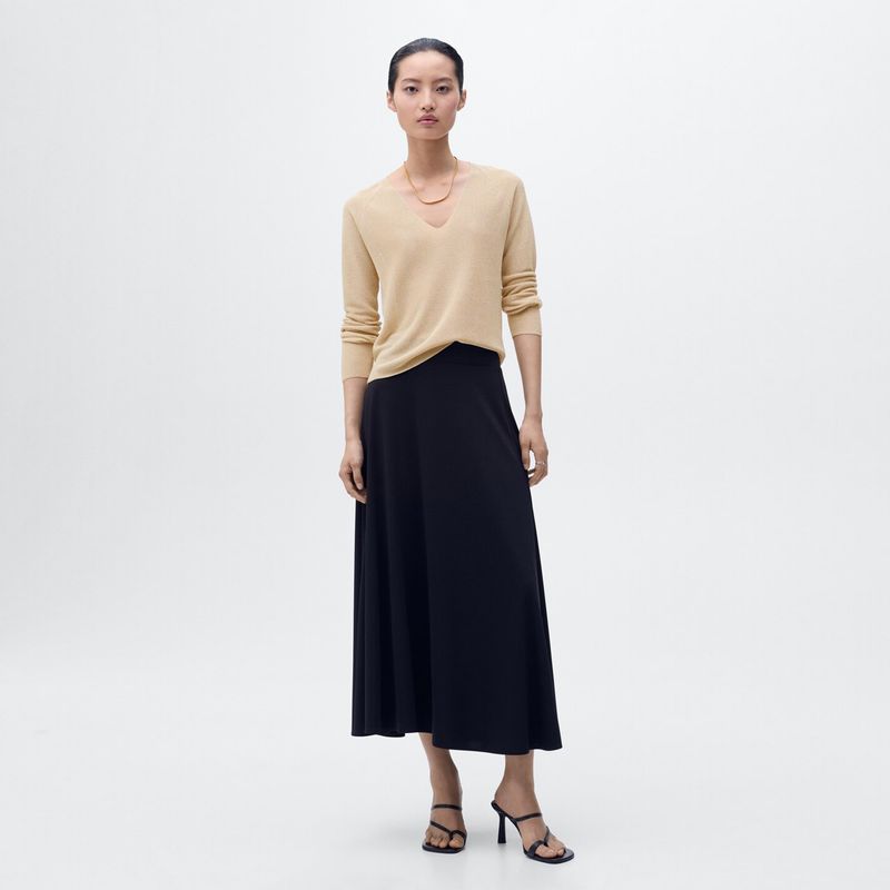 MANGO - Saco Mujer Brillante Mango