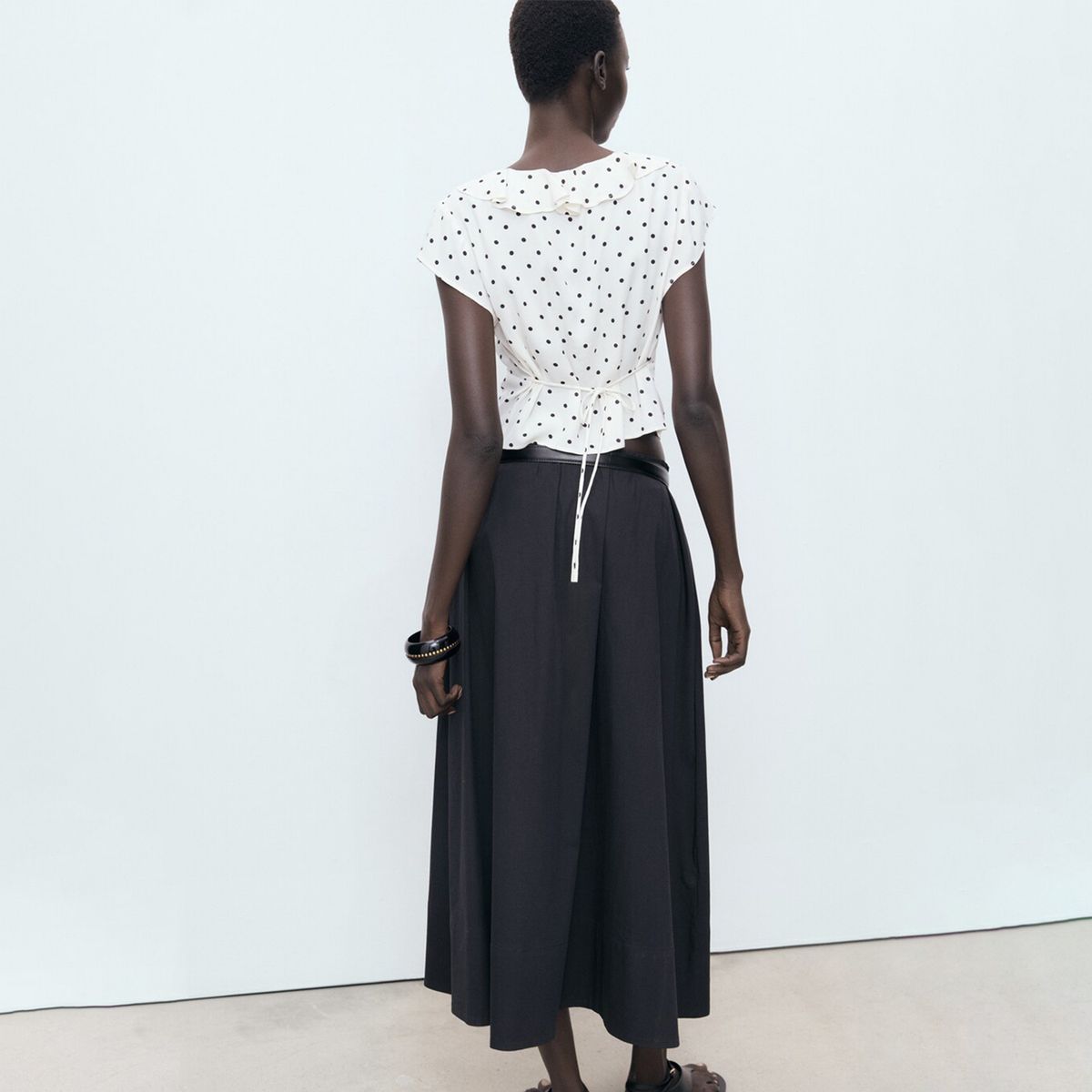 MANGO - Blusa Mujer con Puntos Manga corta Mango