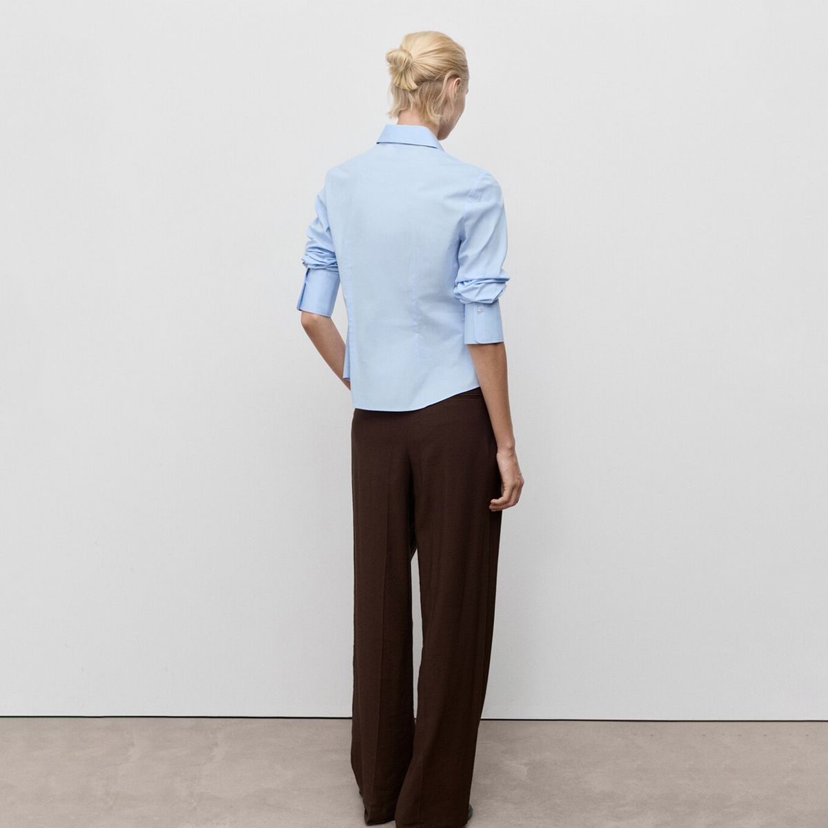 MANGO - Camisa Mujer Manga larga de Algodón Mango