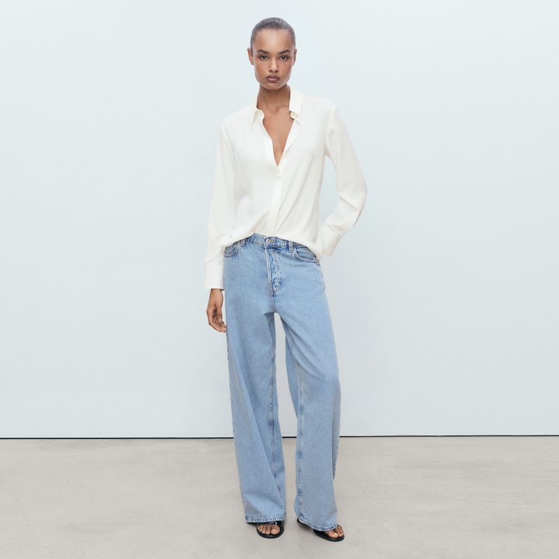 MANGO - Camisa Mujer Manga larga Mango