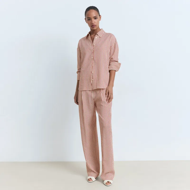 MANGO - Camisa Mujer de Rayas Manga larga Mango 