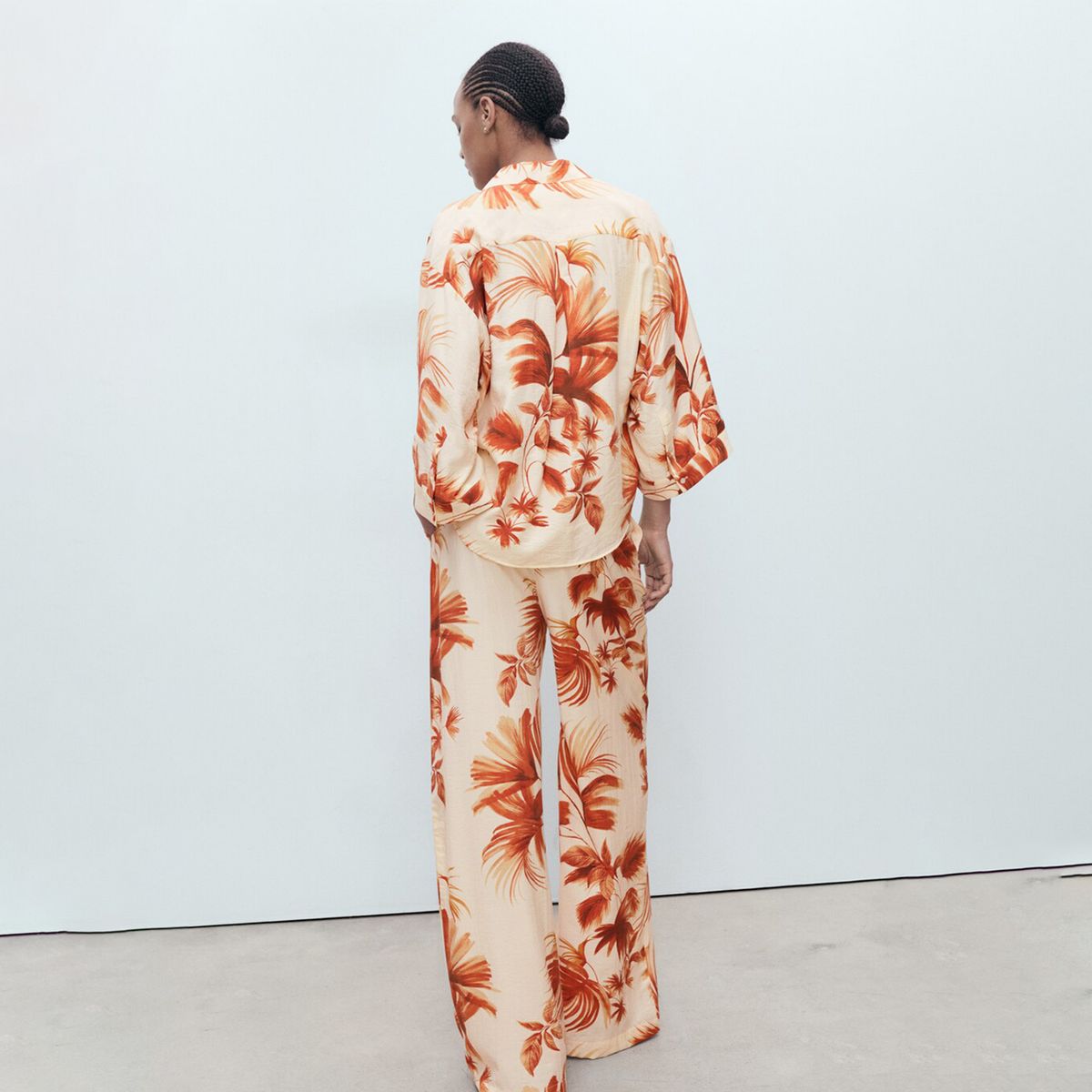 MANGO - Camisa Mujer con Estampado Manga 3/4 Mango