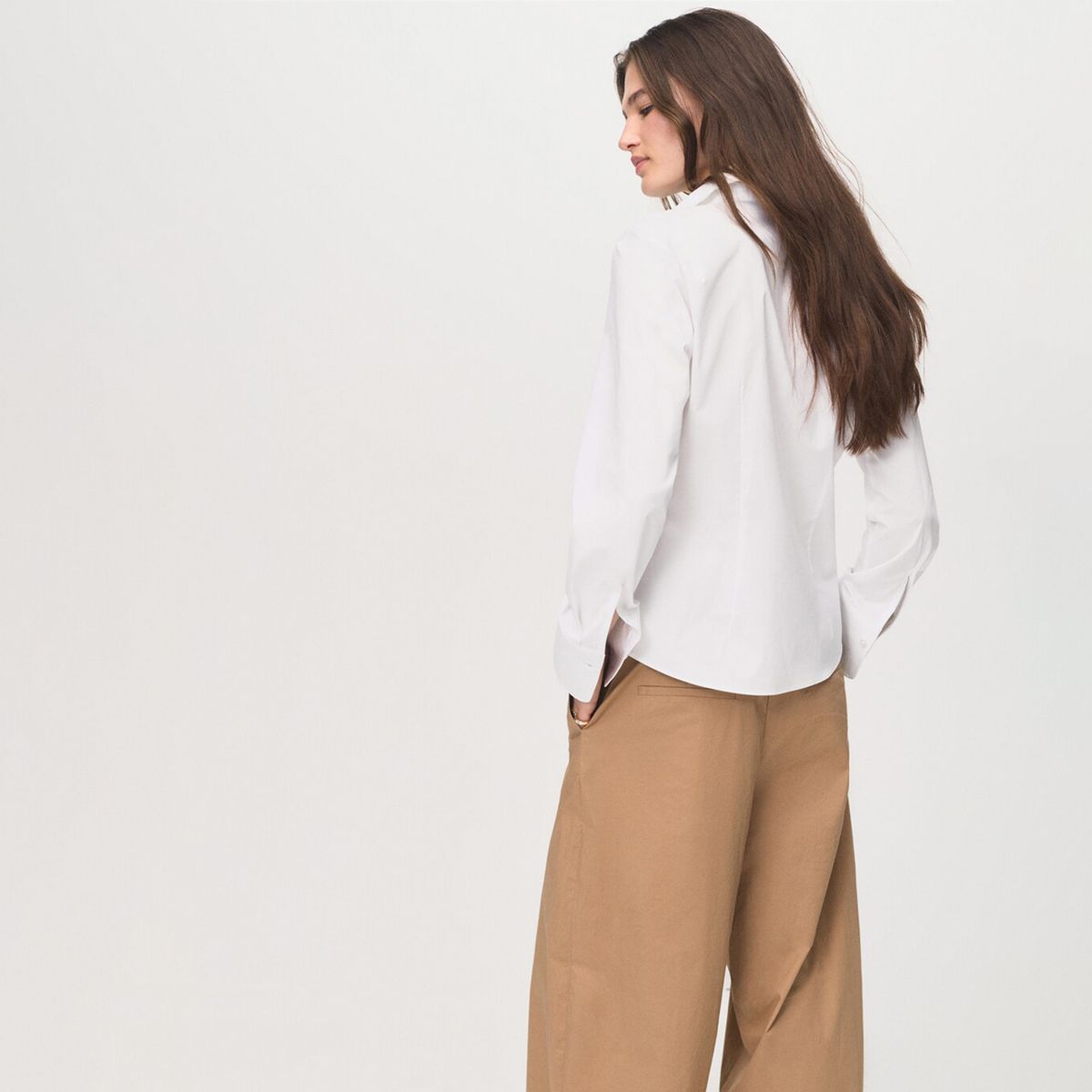 MANGO - Camisa Mujer Manga larga de Algodón Mango