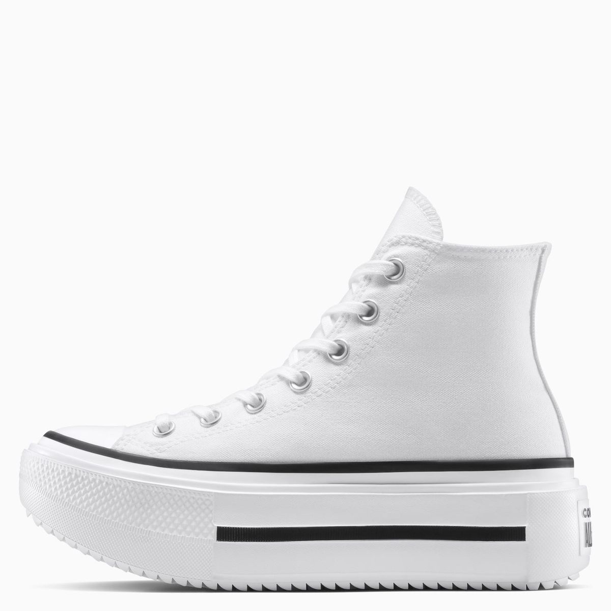CONVERSE - Tenis Converse con palataforma Moda Chuck Taylor All Star Lift Double Stack Unisex Blancos