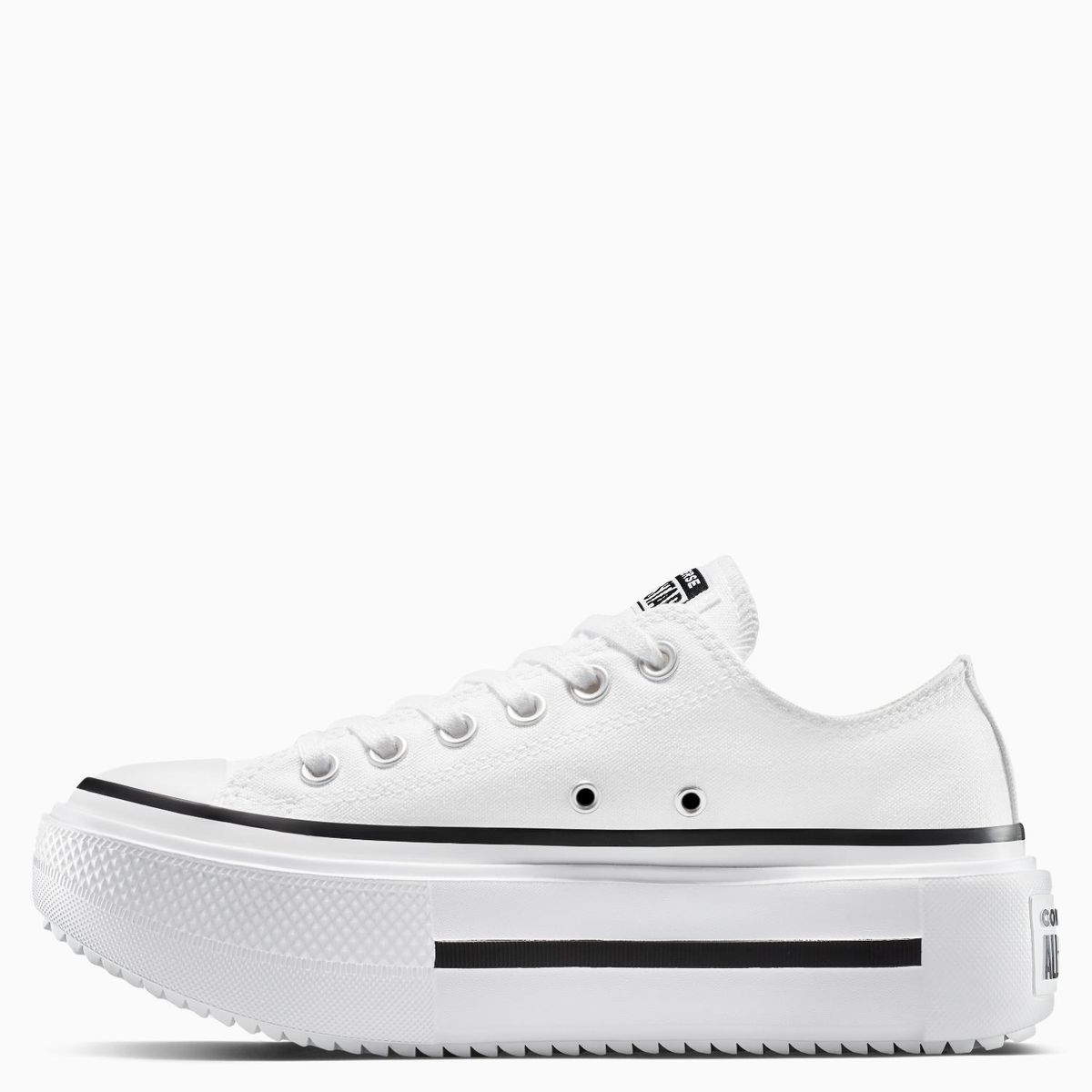 CONVERSE - Tenis Converse con plataforma Moda Chuck Taylor All Star Lift Double Stack Unisex Blancos