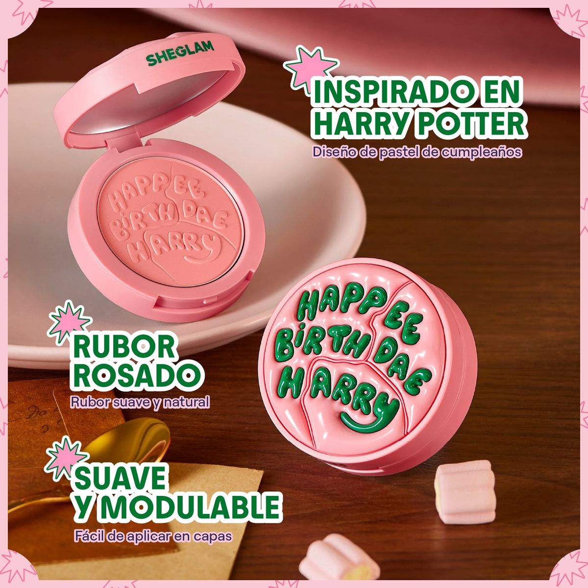 SHEGLAM - Rubor Compacto Harry Potter X Happy Birthday Harry Blush Sheglam 7 gr