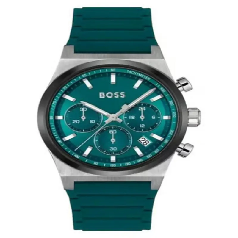 BOSS - Reloj Boss Hombre candor chrono . Reloj Silicona Verde