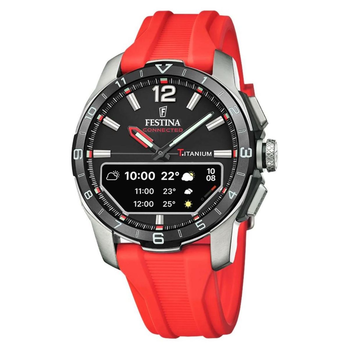 FESTINA - Reloj Festina Hombre Connected . Reloj Caucho Rojo