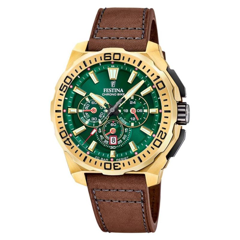 FESTINA - Reloj Festina Hombre Chrono Bike . Reloj Cuero Marrón