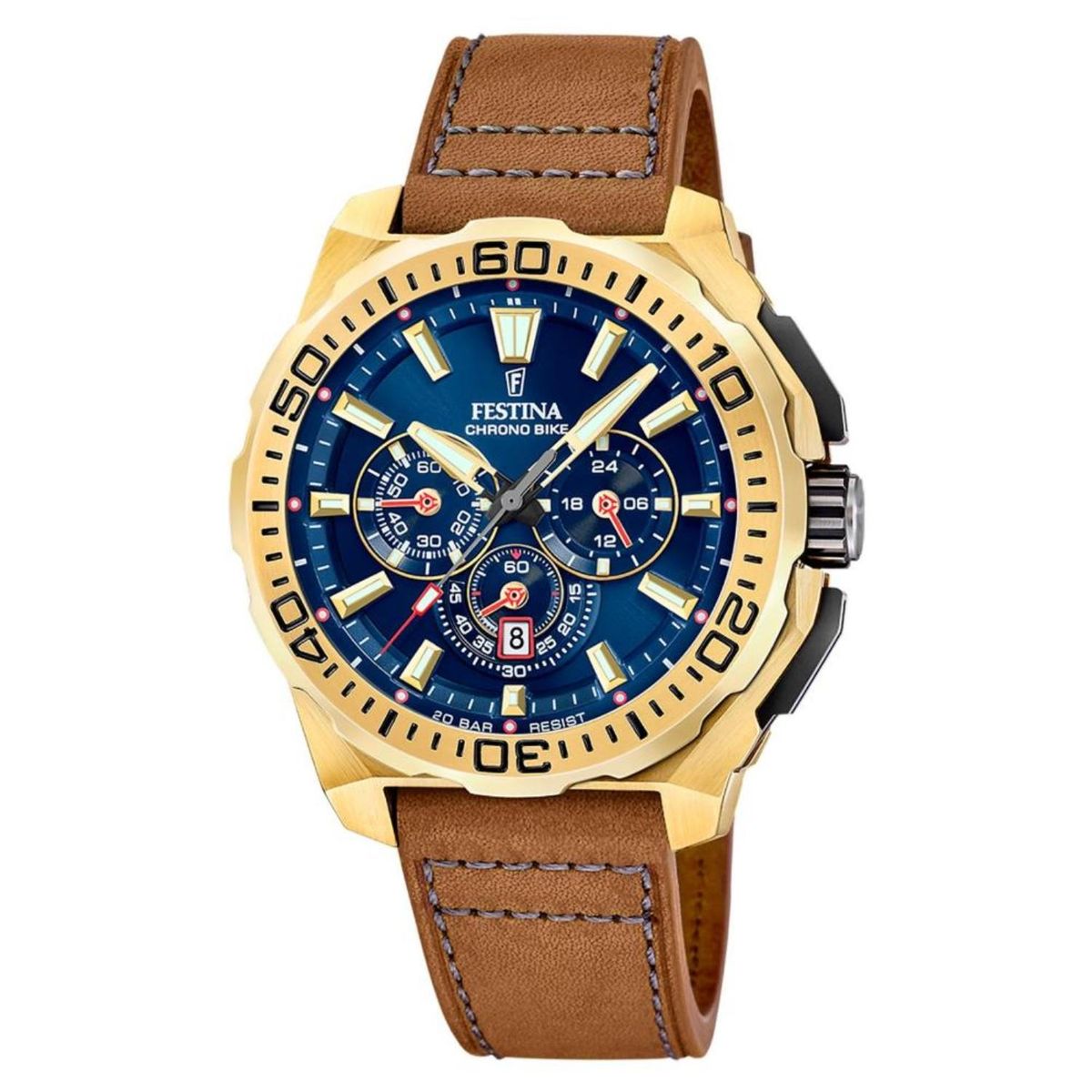 FESTINA - Reloj Festina Hombre Chrono Bike . Reloj Cuero Marrón