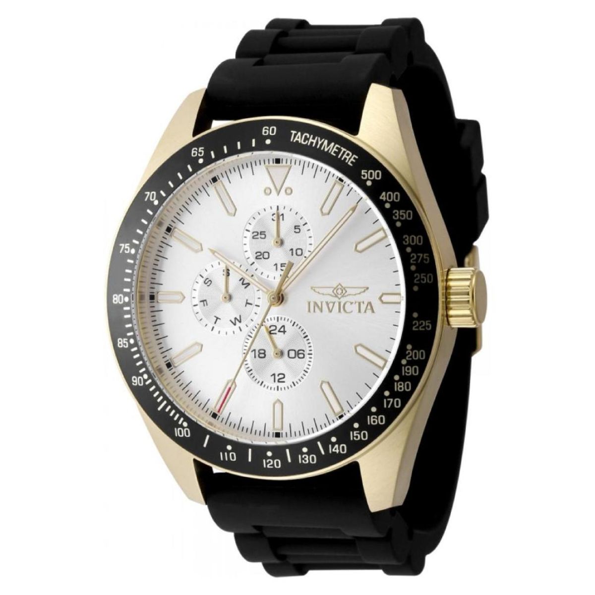 INVICTA - Reloj Invicta Hombre Aviator . Reloj Silicona Negro