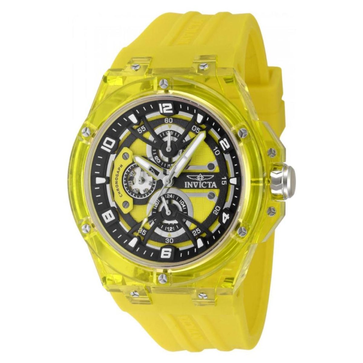 INVICTA - Reloj Invicta Hombre Invicta Racing . Reloj Silicona Amarillo