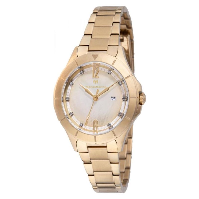 TECHNOMARINE - Reloj Technomarine Mujer Luna . Reloj Acero inoxidable Dorado
