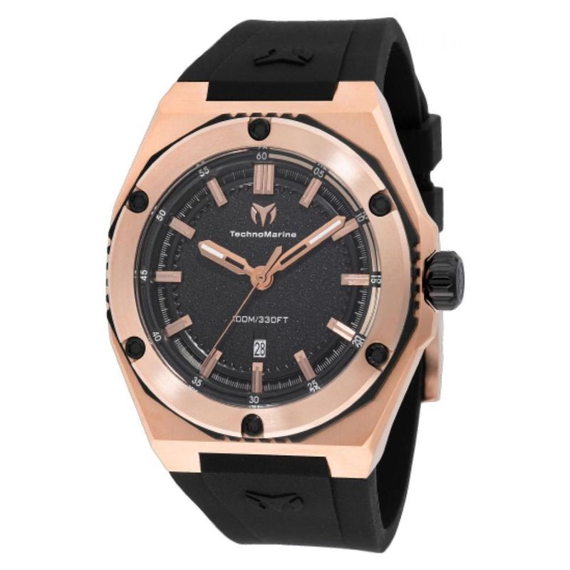 TECHNOMARINE - Reloj Technomarine Hombre Coral . Reloj Silicona Negro