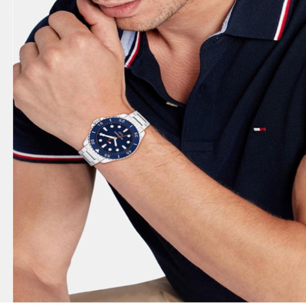 TOMMY HILFIGER - Reloj Tommy Hilfiger Hombre 1792202 . Reloj acero inoxidable Plateado