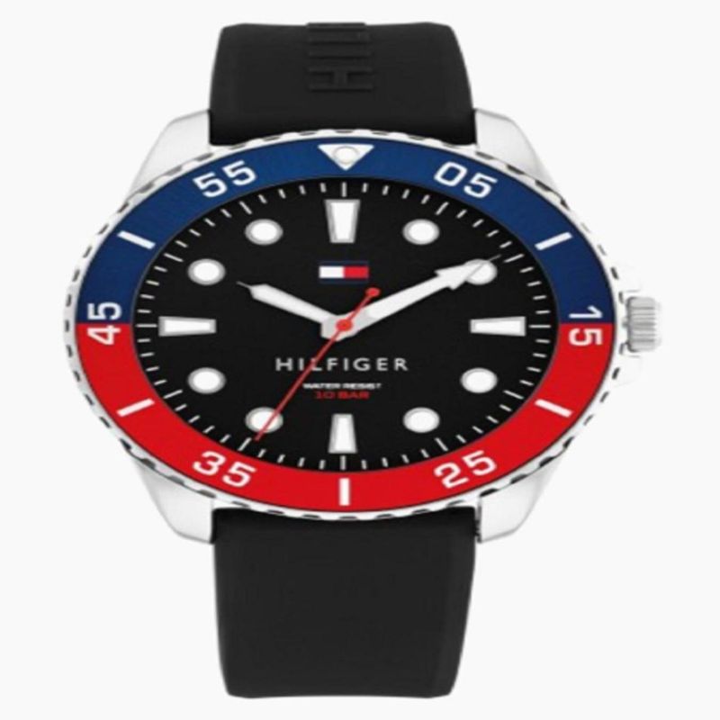 TOMMY HILFIGER - Reloj Tommy Hilfiger Hombre 1792201 . Reloj silicona Negro