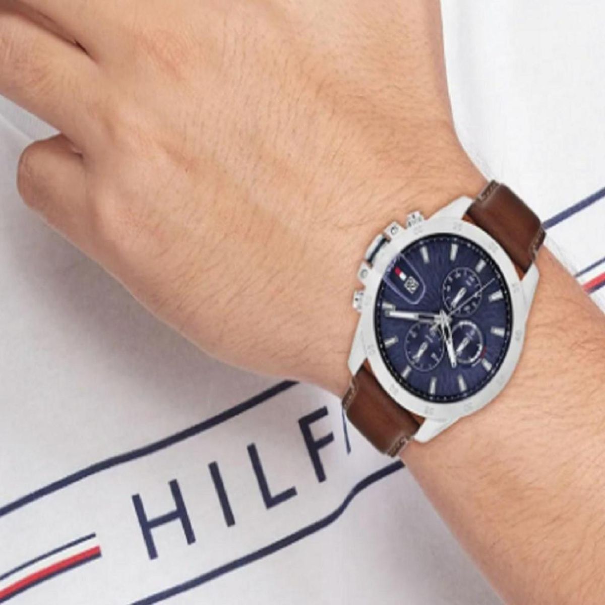 TOMMY HILFIGER - Reloj Tommy Hilfiger Hombre 1792195 . Reloj Cuero Marrón