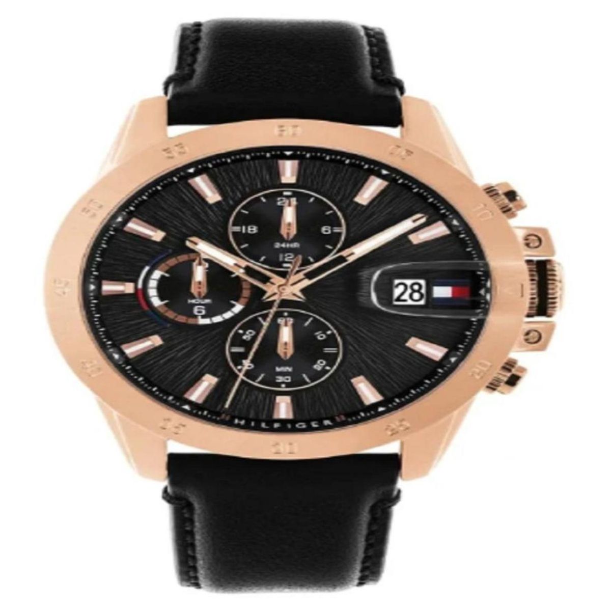 TOMMY HILFIGER - Reloj Tommy Hilfiger Hombre 1792194 . Reloj Cuero Negro