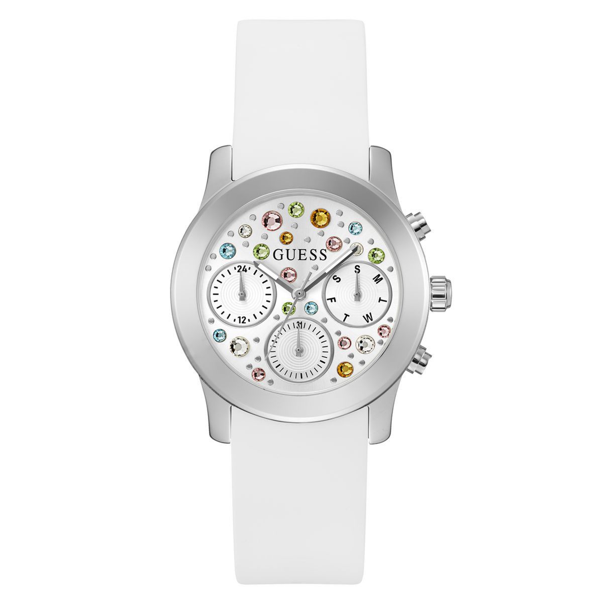 GUESS - Reloj Guess Mujer Fantasia. Reloj Silicona Blanco GW0560L1