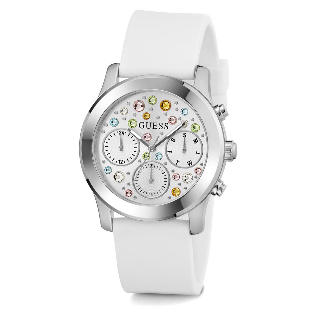 GUESS - Reloj Guess Mujer Fantasia. Reloj Silicona Blanco GW0560L1