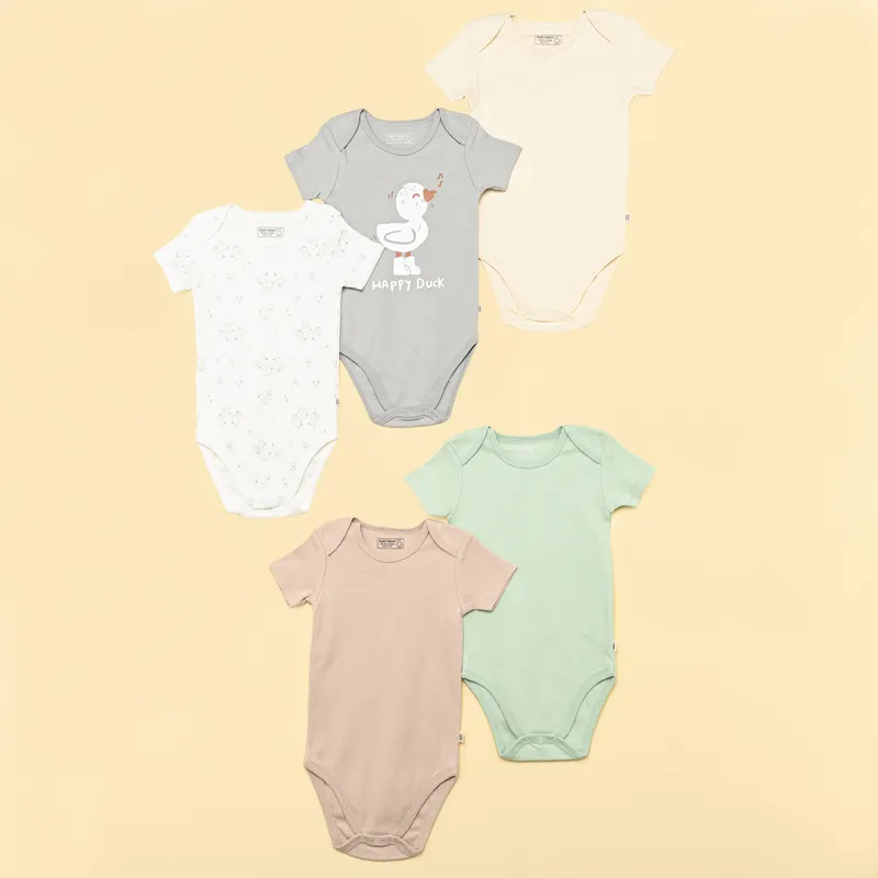 BABY FRESH - Bodies para Unisex bebé Pack de 5 unidades Manga corta de Algodón Baby Fresh