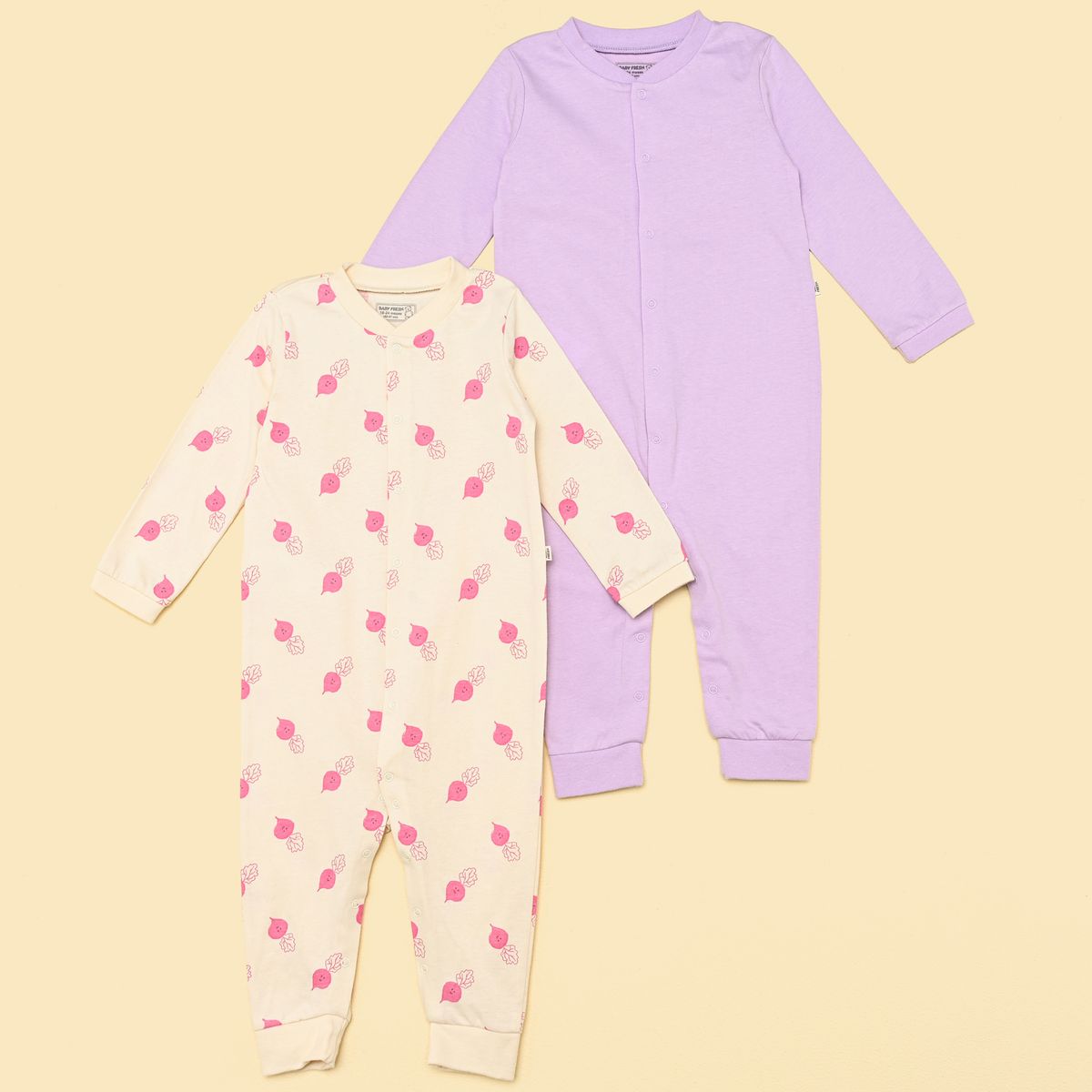 BABY FRESH - Pijamas para Bebé niña Pack de 2 unidades Manga larga de Algodón Baby Fresh