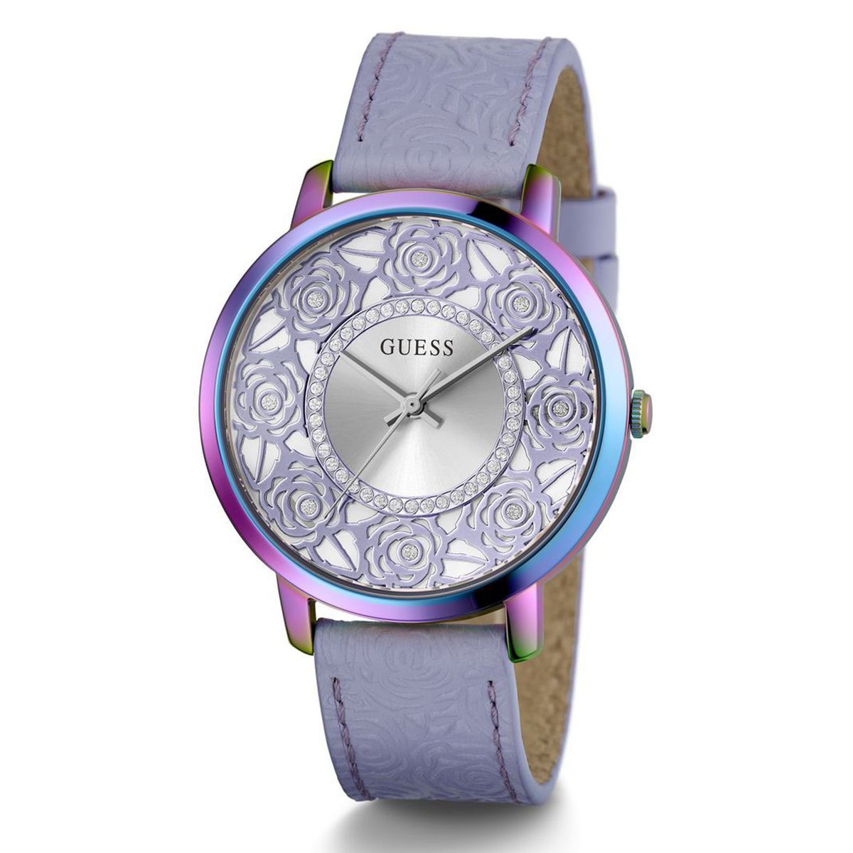 GUESS - Reloj Guess Mujer Dahlia. Reloj Cuero Púrpura GW0529L4