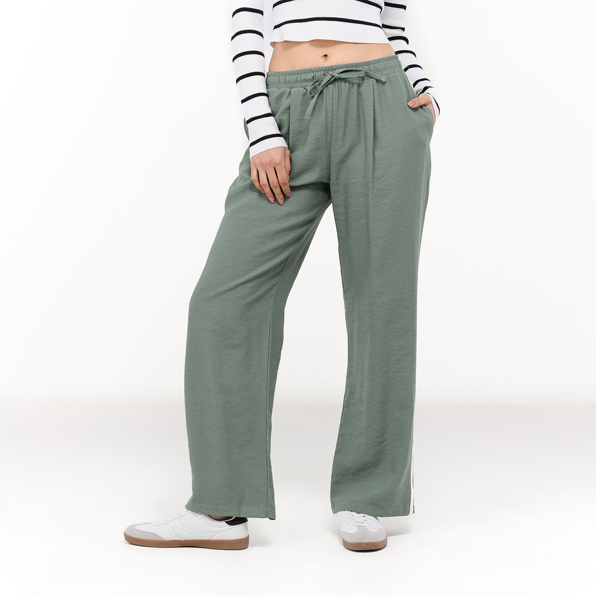 SYBILLA - Pantalón Recto Mujer Tiro alto Sybilla