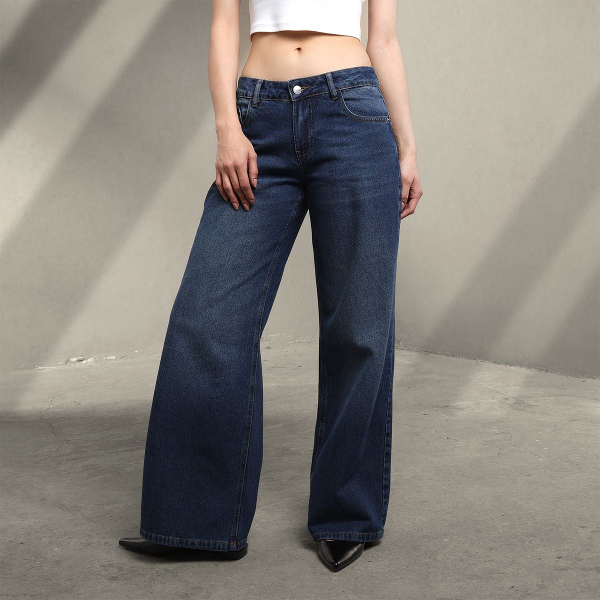 SYBILLA - Jean Super Wide leg Mujer Tiro bajo Sybilla 